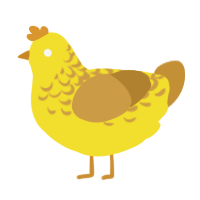 (unnamed), a yellow and gold chicken with a half-lace pattern