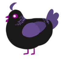 (unnamed), a sable and overcast chicken with a neck-band pattern