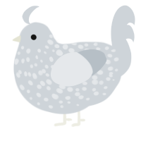 (unnamed), a mist chicken with a speckle pattern