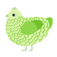 (unnamed), a apple and grass chicken with a lace pattern