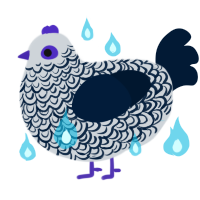 Meteorite, a mist and tumblr chicken with a double-lace pattern