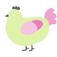 mrlom, a apple and pink chicken