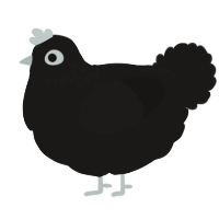 (unnamed), a sable chicken with a neck-speckle pattern