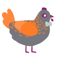 OK Orchestra, a ash and sapphire chicken with a half-lace pattern