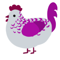 nevermind, a mist and plum chicken with a half-lace pattern