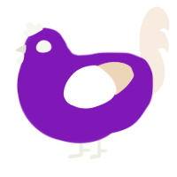 (unnamed), a violet and cream chicken