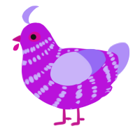 (unnamed), a amethyst and lilac chicken with a bar pattern