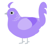A lilac chicken with a neck-band pattern