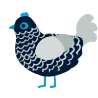 Seeper, a tumblr and silver chicken with a lace pattern