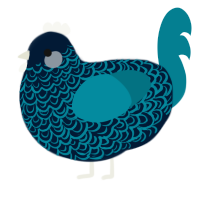 Embroidery, a tumblr and sea chicken with a double-lace pattern