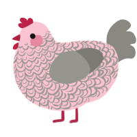 Macramé, a rose and ash chicken with a double-lace pattern