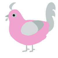 (unnamed), a pink and silver chicken