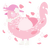 A rose chicken with a half-lace pattern