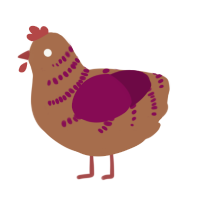 (unnamed), a brown and wine chicken with a half-bar pattern