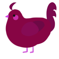 Menacing, a maroon and wine chicken