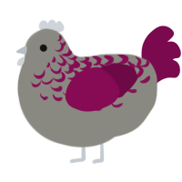 (unnamed), a ash and wine chicken with a half-lace pattern