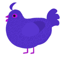 (unnamed), a indigo chicken with a double-lace pattern