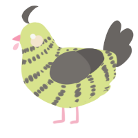 (unnamed), a lemon and grey chicken with a bar pattern