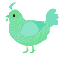 Angler, a spring chicken with a lace pattern