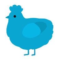 Cerulean, a cerulean chicken