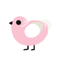 Cupid, a rose and white chicken with a neck-band pattern