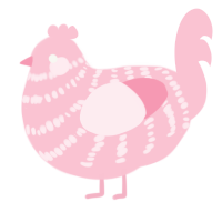 Roseline, a rose chicken with a lace pattern