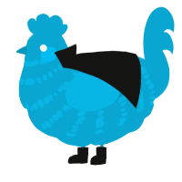 Key of Reason, a cerulean chicken with a bar pattern