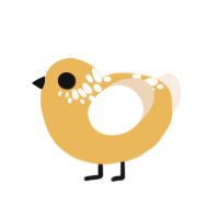 bug eyed freak, a honey and cream chicken with a neck-speckle pattern