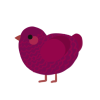 Gisela, a wine and maroon chicken with a lace pattern