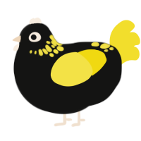 (unnamed), a wine and yellow chicken with a neck-speckle pattern