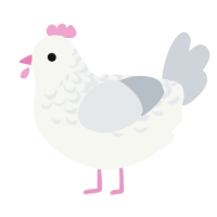 2 mods xxx, a white and mist chicken with a half-lace pattern