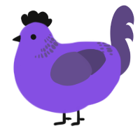 (unnamed), a blurple and overcast chicken with a neck-band pattern