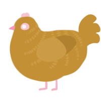 (unnamed), a gold chicken with a half-bar pattern