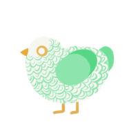 (unnamed), a white and spring chicken with a double-lace pattern