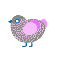 (unnamed), a ash and lavender chicken with a lace pattern