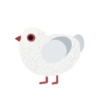 (unnamed), a white and mist chicken with a double-lace pattern