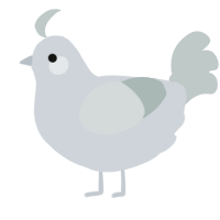 A mist and silver chicken