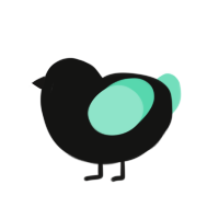 (unnamed), a black and mint chicken