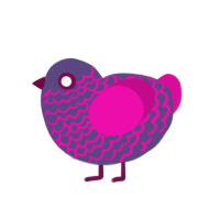 Temp Calamity, a overcast and fuchsia chicken with a lace pattern