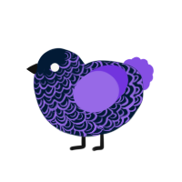 drift, a tumblr and blurple chicken with a double-lace pattern