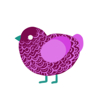 (unnamed), a wine and orchid chicken with a double-lace pattern