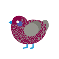 (unnamed), a maroon and ash chicken with a double-lace pattern