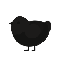 (unnamed), a black and sable chicken with a head pattern