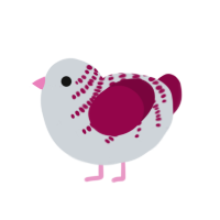 (unnamed), a mist and maroon chicken with a half-bar pattern