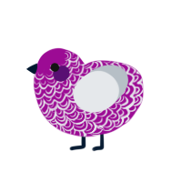 (unnamed), a plum and mist chicken with a double-lace pattern