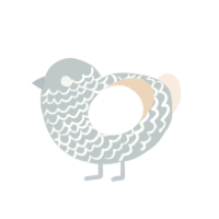 (unnamed), a silver and cream chicken with a lace pattern