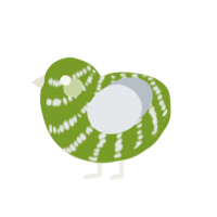 (unnamed), a chartreuse and mist chicken with a bar pattern