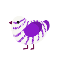 (unnamed), a white and violet chicken with a bar pattern