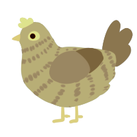 Apolo, a tumblr chicken with a lace pattern