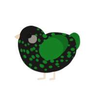 PROJECT, a sable and leaf chicken with a speckle pattern